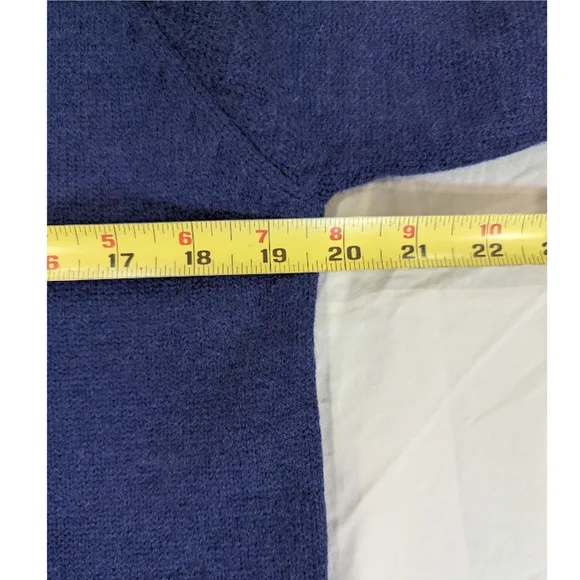 Layered Collar Sweater Dark Academia Preppy Old Money Knit Pullover Blue - Picture 6 of 6